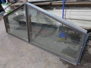 lot 615 image: PENTAGON-SHAPE WINDOW, 92 x 37 12