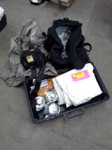 lot 4 image: 3M Airstream Breathe Easy Hood Mask and Repirator, Carry Case
