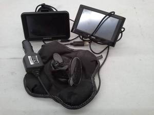 lot 61 image: Lot of (2) Garmin Nuvi 40LM, Nuvi 42LM, Car Adapter, Windshield Mount, Padded Carry Bag