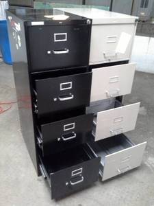 lot 68 image: Lot of (2) Metal File Cabinet 4-Locking Drawer