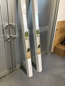 Lot Of 2 HAMPTON BAY White Faux Wood Vertical Blinds with 3-12 in. Slats