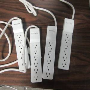 Lot of 4 Belkin Power Strips