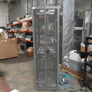 19 in Data Cabinet wHP Laptop, Switch, Light, Power Everywhere