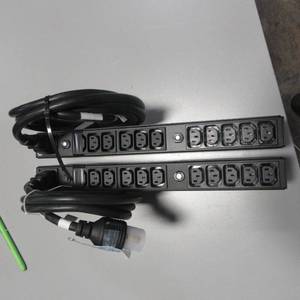 Lot of 2 Dell Data Center Power Strips (LOOK AT PICTURES) will NOT WORK WITH NORMAL PLUG TYPES