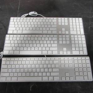 Lot of 3 APPLE Keyboards with full number pad Ultra Thin
