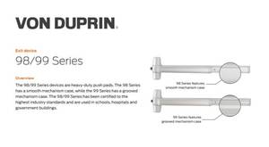 lot 52 image: Von Duprin 99 Commercial Door Pusher