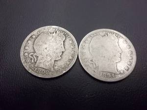 1892, 1894 Barber Quarters