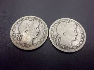 1909 S, 1909 D Barber Quarters