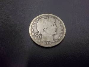 1910 D Barber Quarter