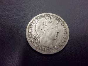 1911 D Barber Quarter