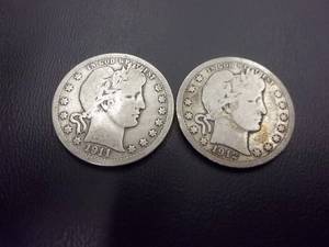 1911, 1912 Barber Quarters