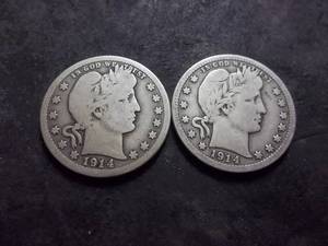 1914, 1914 D Barber Quarters