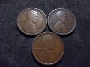 1916 P,D, S Lincoln Cents