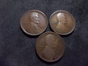 1917 P,D,S Lincoln Cents