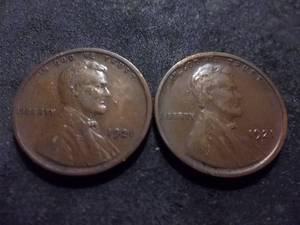 1921, 1921 S Lincoln Cents