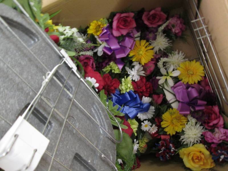 Large Box of Cemetery Flowers...