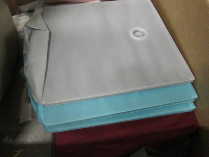 Box of Assorted Sized Fabric Storag...