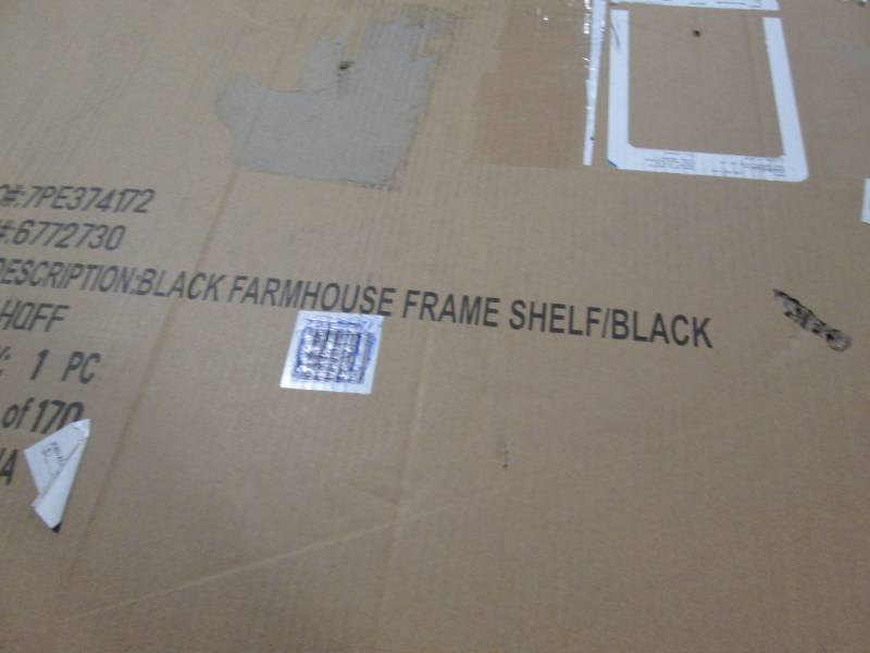 Black Farmhouse Frame Shelf open bo...