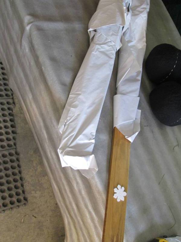 Large Snowman with Skis...