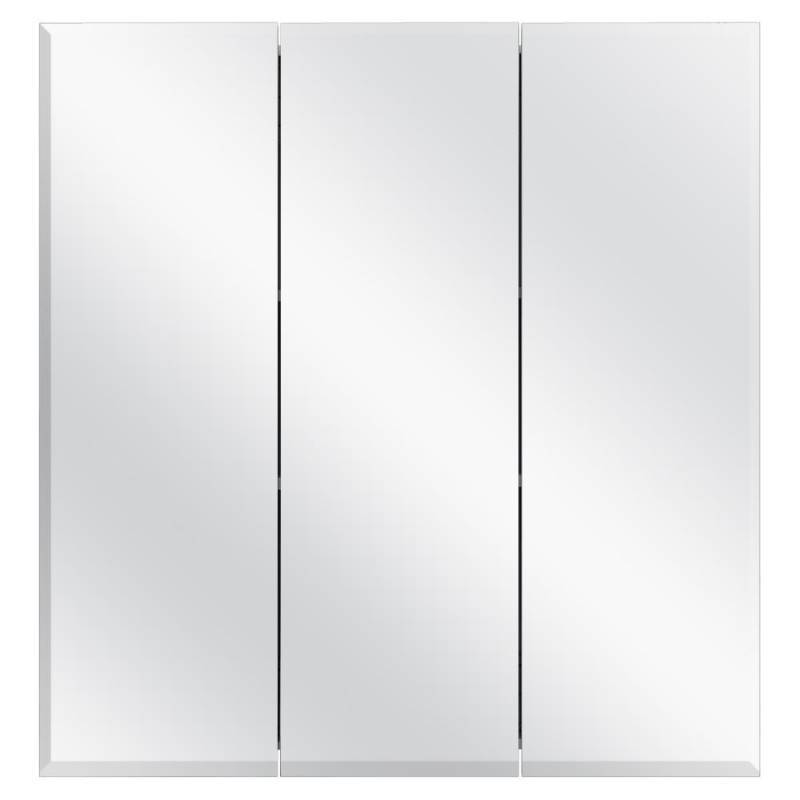 Glacier Bay 24 3 8 In W X 25 In H Frameless Surface Mount Tri View Bathroom Medicine Cabinet Open Box Retail 89 00 89 Food Stainless Mugs Furniture Home Decor Artwork Clothing Medicine Cabinets