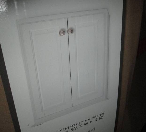 Glacier Bay 25 Inch Bath Storage Cabinet In White Open Box Retail
