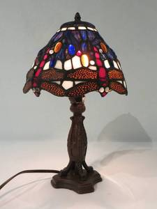 Tiffany Style Table Lamp - Dragonfly Pattern