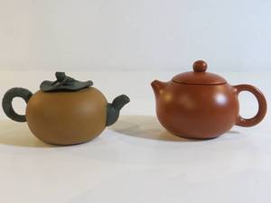 Pair of Small Terra Cotta Teapots