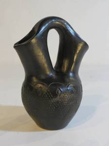 Big Meat Cherokee Black Pottery Wedding Vase