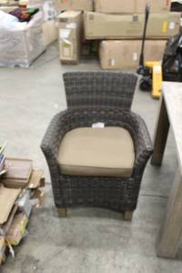 lot F6 image: HUGE 7 PIECE OUTDOOR DINING SET 6 CHAIRS 1 TABLE