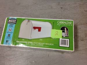 Gibraltar Mailboxes Elite White Medium Galvanized Steel Post-Mount Mailbox in good condition
