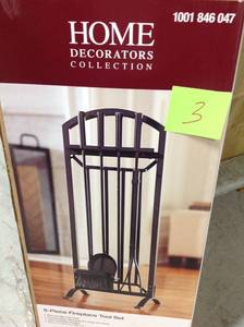 Home Decorators Collection 5-Piece Fireplace Tool Set in Black not used