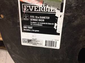 Everbilt 18 in. Sump and Sewage Basin Cover in good condition