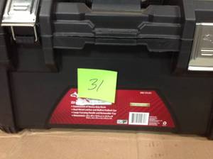 Husky 22 in. Plastic Portable Tool Box with Metal Latches in Black