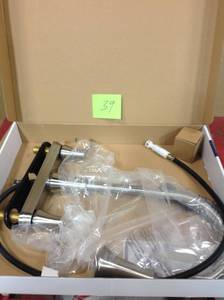 Keeney Manufacturing Company Belanger 2-Handle Pull-Down Sprayer Kitchen Faucet in Brushed Nickel open box not used