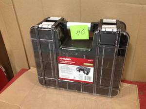 Husky 15 in. x 13 in. Black Pro Double Sided Small Parts Organizer with Bins not used