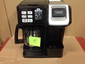 FlexBrew Black 2-Way Programmable 12-Cup Coffee Maker with Built-In Timer and Automatic Shut-Off by Hamilton Beach in like new condition