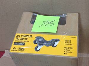Lot of Everbilt Black 6 in. 200 lbs. Weight Limit Steel Tri-Dolly new