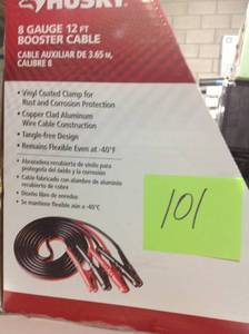 Husky 12 ft. 8-Gauge UL-Listed Booster Cable