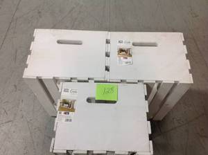 Large Washed Wood Crate in White