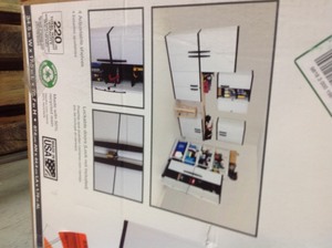 HDX 35 in. W 4 Shelf Plastic Multi-Purpose Cabinet in Gray in good conditions