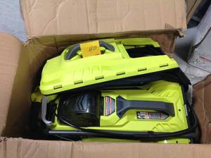 lot 40 image: Ryobi 13 in. ONE 18-Volt Lithium-Ion Cordless Battery Walk Behind Push Lawn Mower - BatteryCharger Included in very good condition