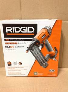 lot 46 image: Ridgid 18-Gauge 2-18 in. Brad Nailer with CLEAN DRIVE Technology, Tool Bag in very good condition
