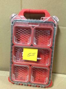 lot 55 image: PACKOUT 5-Compartment Low-Profile Compact Small Parts Organizer in very good condition