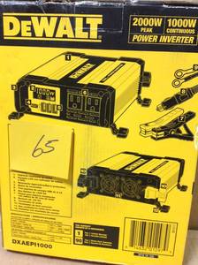 lot 65 image: DEWALT 1000-Watt Power Inverter in very good condition