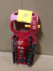 lot 71 image: Husky 38 in. Drive 6-Point Pass-Thru Ratchet and Socket Set (28-Piece) MISSING Pcs