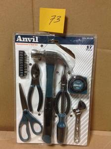 lot 73 image: Anvil Home Owner Tool Set (17-Piece) in very good condition