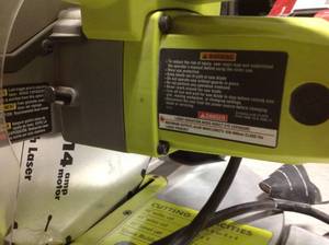 lot 86 image: RYOBI 10 in. Compound Miter Saw with LED USED in working condition