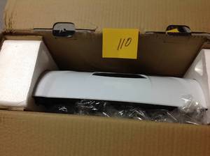 lot 110 image: Heat Storm 1,500-Watt Wi-Fi Smart Heater Deluxe Indoor Floor to Wall Infrared Heater in very good condition