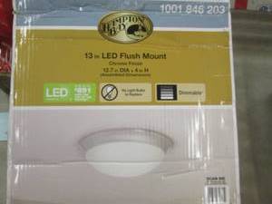 Hampton Bay 13 in. Chrome LED Flush...