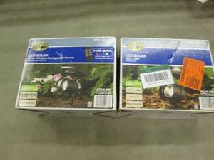 2 Hampton Bay Solar Spot Lights...
